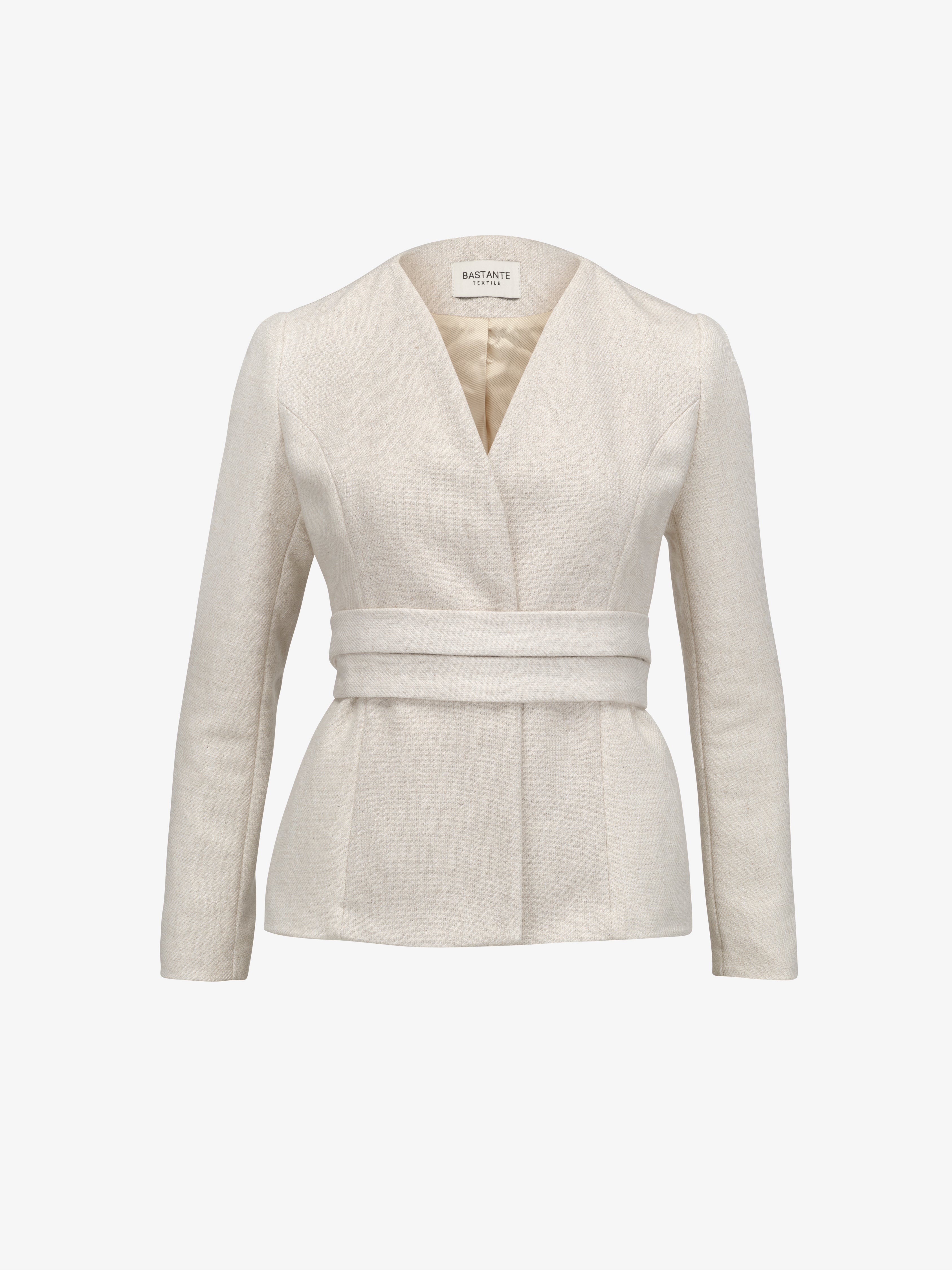 Signature Blazer In Off-White V-Neck